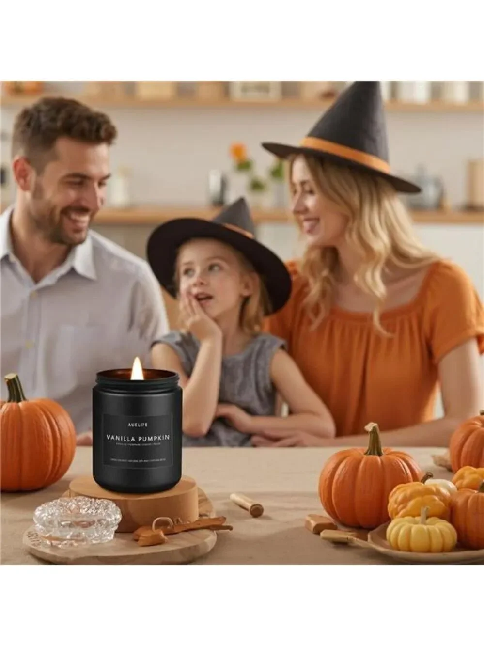 Fall Candles 4 Pack Soy Scented Candles Vanilla Pumpkin Cinnamon Apple Gift Set